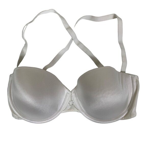 Maidenform Sweet Nothings Comfort T-shirt Strapless Bra in White - Size 36D - Picture 1 of 8